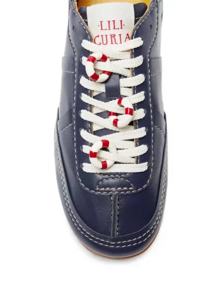 Sneakerși Lili Curia din piele albastru