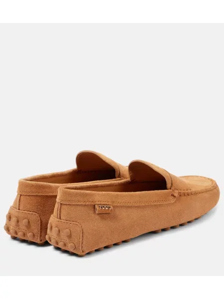 Pantofi loafer Tod's din piele de căprioară maro