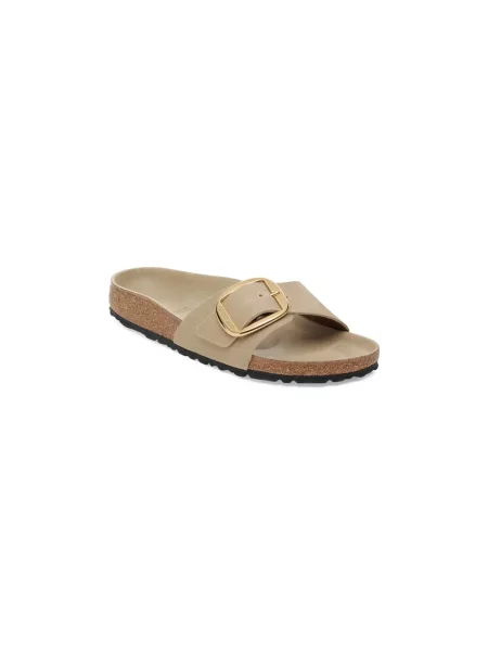 Birkenstock Klapki Madrid Big Buckle beige beżowe