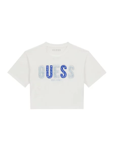 Guess Marškinėliai Relaxed Fit balta
