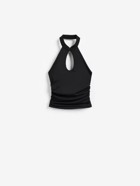 Reserved Top cu umeri decupați negru
