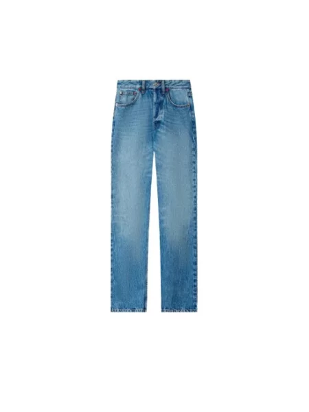 Jeansy straight leg Isabel Marant niebieskie