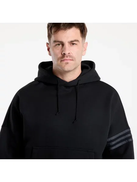 Суичър с качулка Adidas Originals с качулка с апликация черно