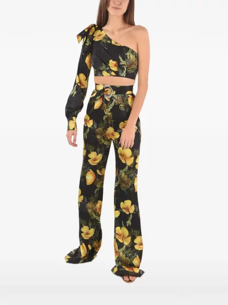 Top Philipp Plein s cvjetnim printom crna