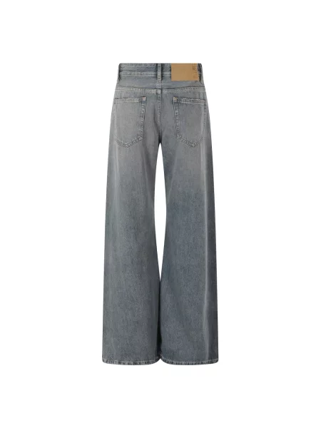Szerokie jeansy Mm6 Maison Margiela niebieskie
