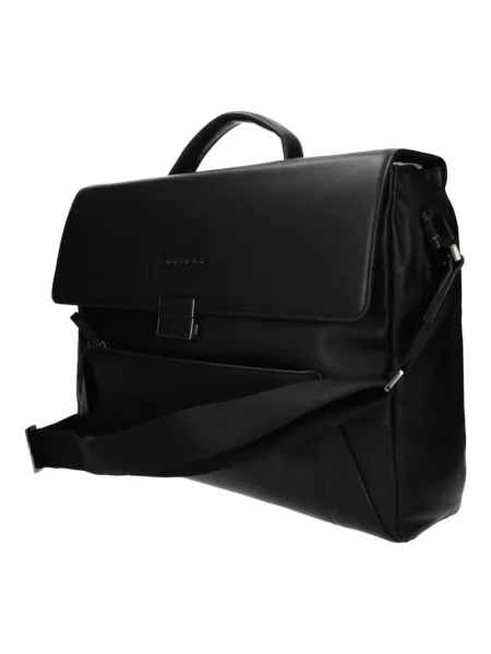 Torba na laptopa Piquadro biznesowa skórzana czarna