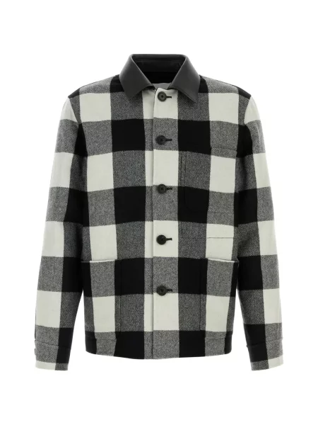 Gulerat geanta de piele Givenchy în carouri negru