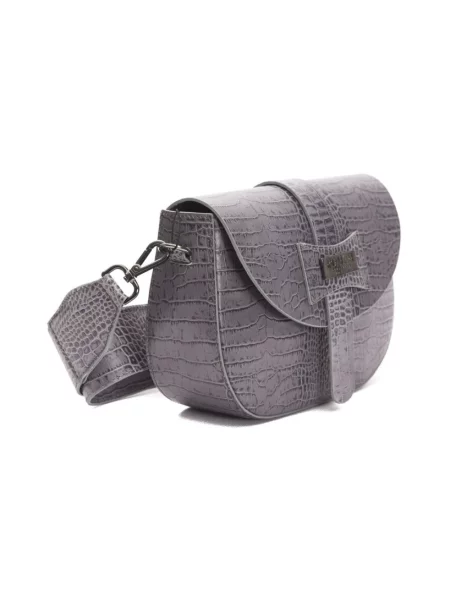 Torebka crossbody Pompei Donatella skórzana biznesowa szara
