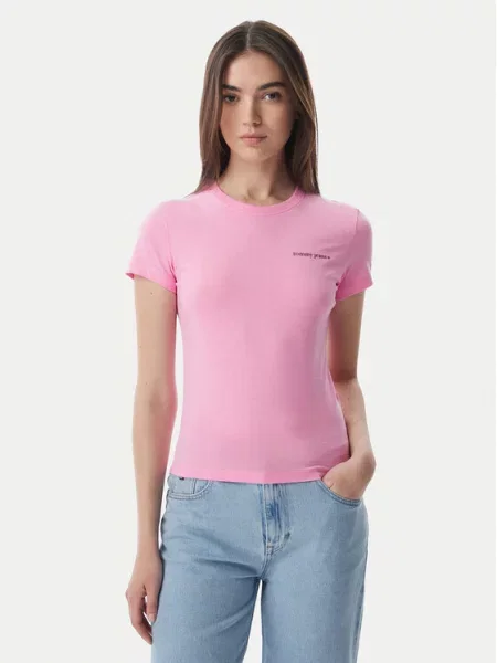 Tommy Jeans T-Shirt Ess Logo jasny różowy