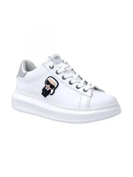 Karl Lagerfeld Bőr sneakers tornacipő kapri ikon shine lo lace fehér