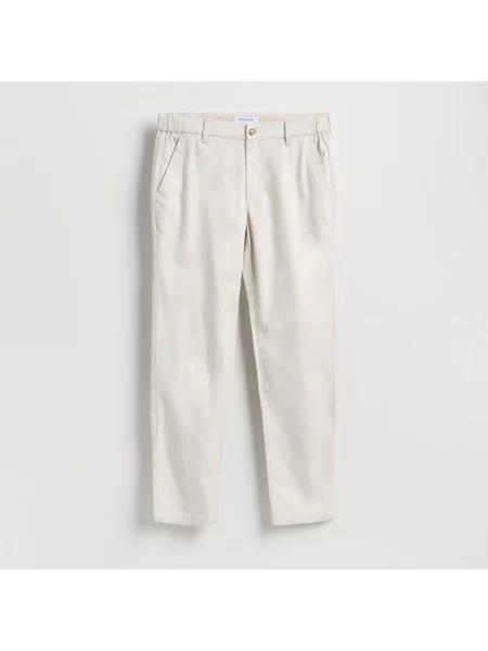 Reserved Kalhoty chino slim fit béžová