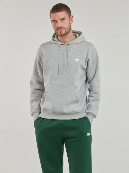 Majica s kapuljačom New Balance s autogramom siva
