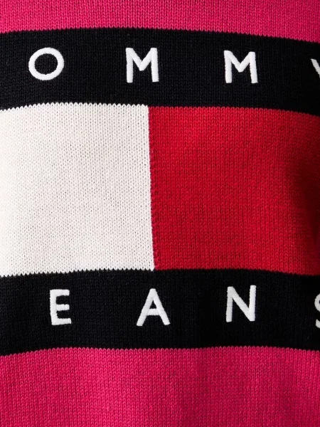 Tommy Jeans пуловер дамски с вълна розово