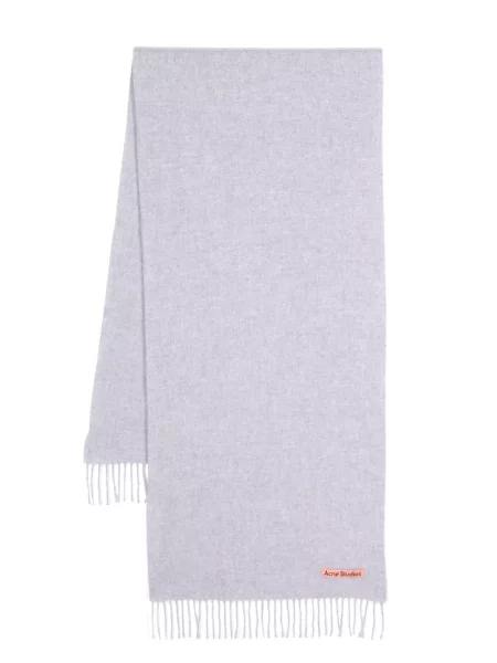 Fular Acne Studios cu franjuri de lână violet