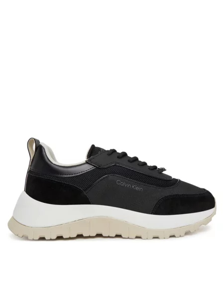 Calvin Klein sneakersy RUNNER LACE UP MESH MIX czarny