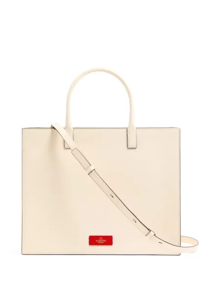 Geantă shopper Valentino Garavani alb