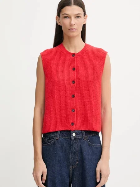 Marc O'Polo vestă din amestec de lână roșu