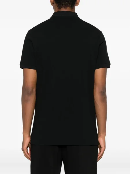 Polo Moschino cu broderie negru