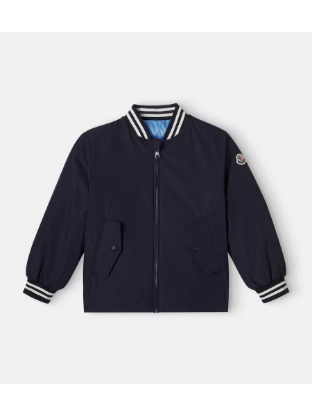 Pūkinė striukė Moncler Enfant mėlyna