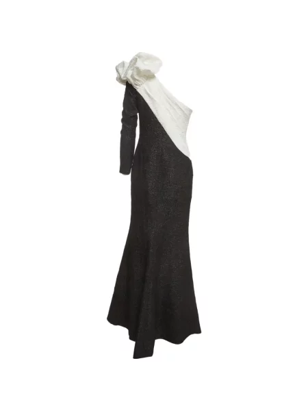 Rochie maxi Tadashi Shoji cu funde cu un umăr gol negru