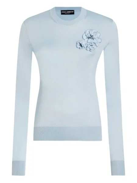 Top Dolce & Gabbana de mătase albastru