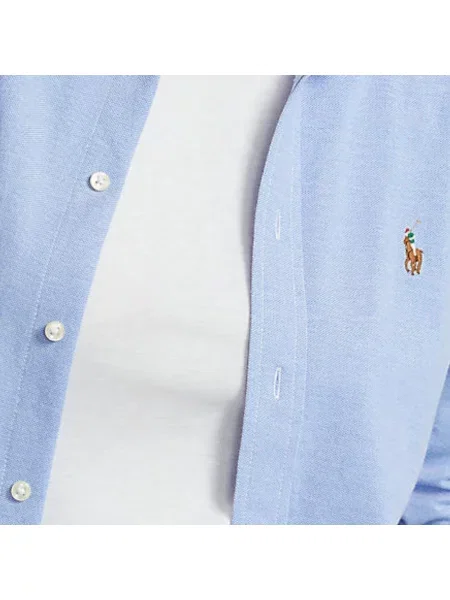 Koszula Polo Ralph Lauren z twillu niebieska