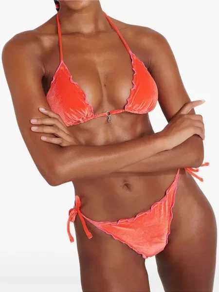 Bikini Banana Moon od samta s volanima narančasta