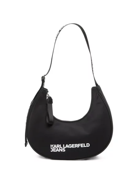 Шопинг чанта Karl Lagerfeld Jeans с принт черно