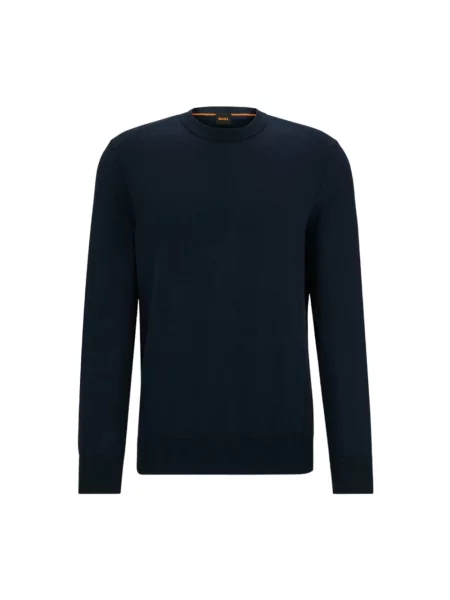 BOSS Orange sweter granatowy lekki niebieski