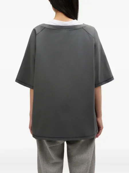 Tricou Ganni cu cordon verde
