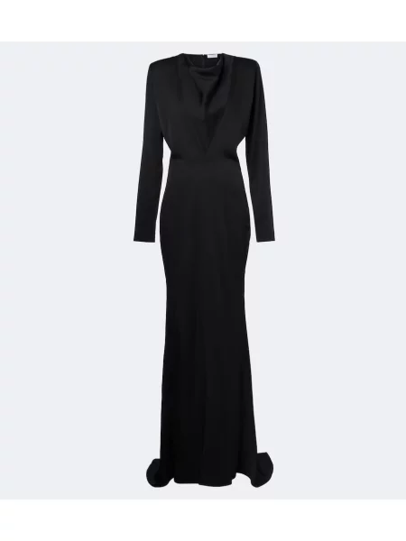 Rochie Stella Mccartney din satin drapată negru