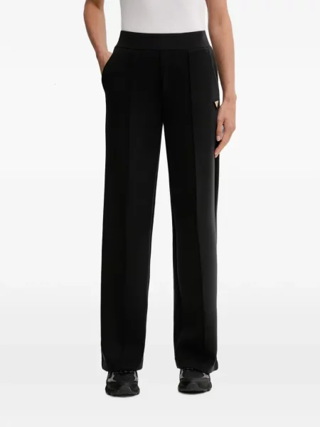 Pantaloni Guess alergare cu autograf negru