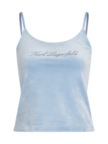 Karl Lagerfeld Top deschis / argintiu albastru
