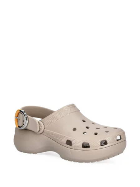 Papuci tip mules Crocs cu platformă cu cataramă