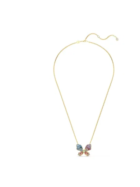 Lniany naszyjnik Swarovski żółty