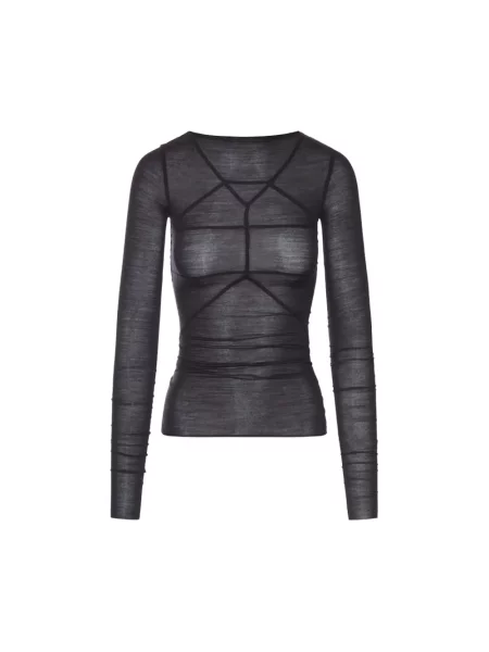 Top Rick Owens wełniany czarny