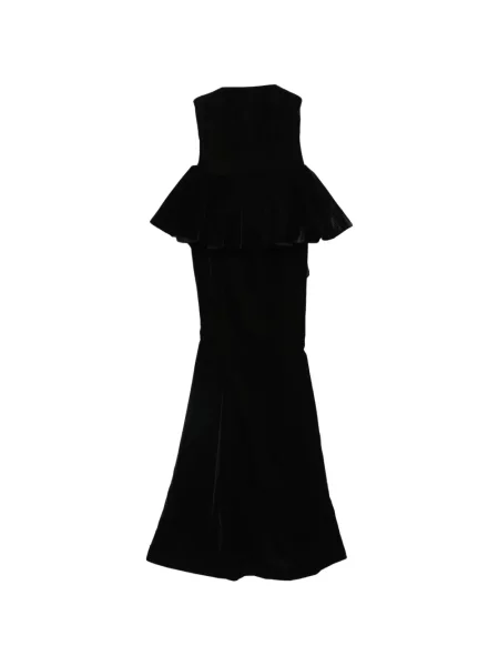 Cu peplum rochie maxi M.marquise fără bretele de costum negru