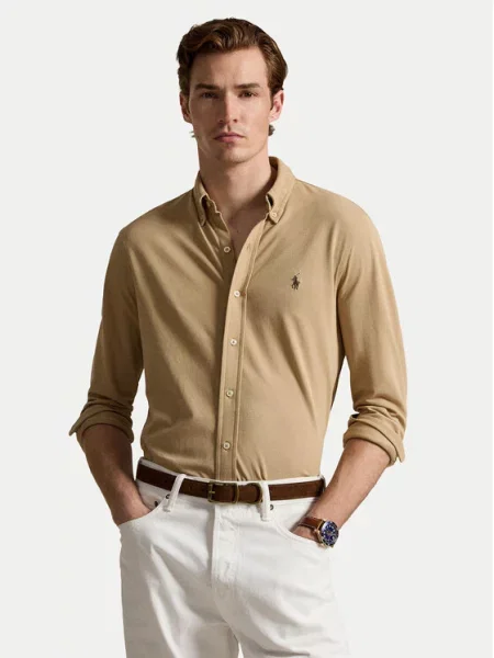 Polo Ralph Lauren Πουκάμισο ανδρικό μπεζ