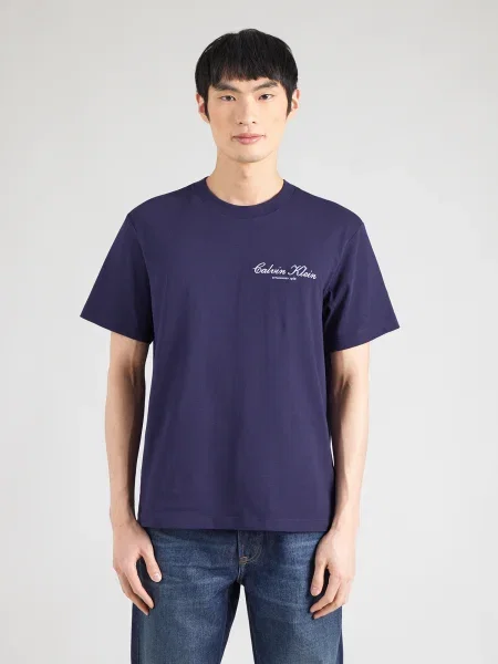Calvin Klein Jeans Póló MARCH tengerészkék fehér