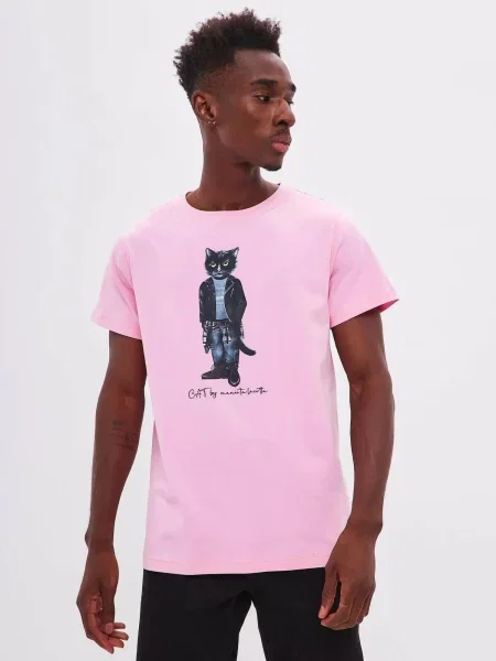 Cat e Lolette Tričko Rocker Cat' ružová