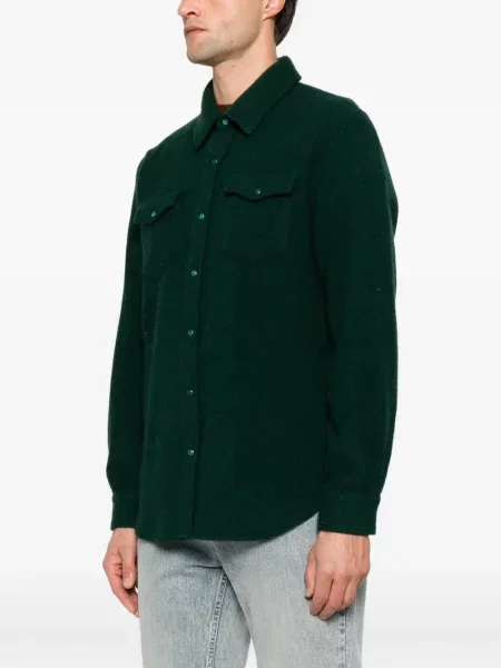 Cămașă God's True Linen de in verde