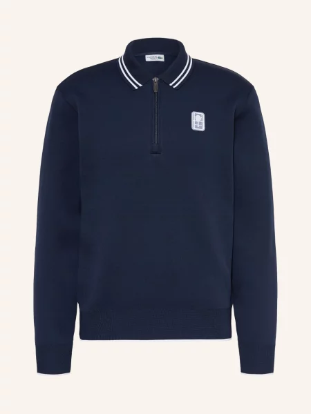 Dzianinowa koszulka polo Lacoste do tenisa niebieska