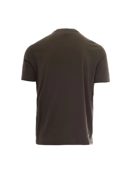 Koszulka Emporio Armani z dżerseju brązowa