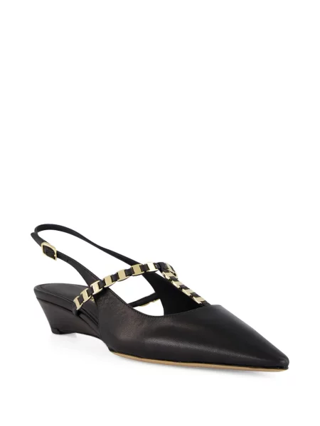 Colier Ferragamo slingback negru