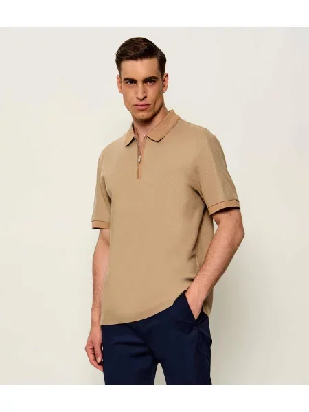 Tricou polo Boss Black negru
