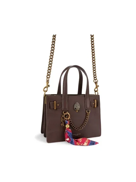 Kurt Geiger London kabelka typu shopper dámska kožená SLOANE hnedá
