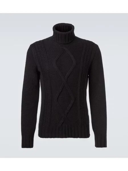 Golf golf Brunello Cucinelli z kaszmiru czarny