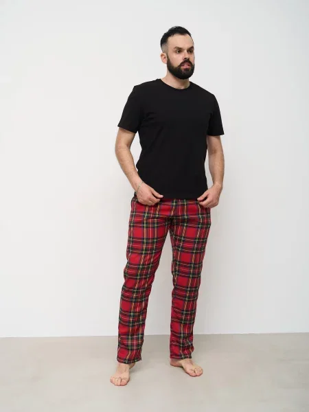 HANDY WEAR Піжама Червоний/чорний Бавовна/поліестер чорна