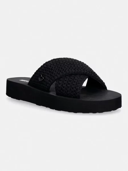 Love Moschino natikači črna