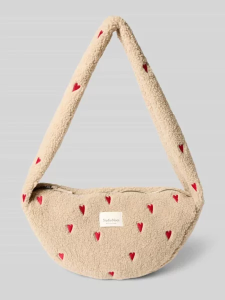 Torba na ramię z futerkiem model ‘Hearts’ Studio Noos biała